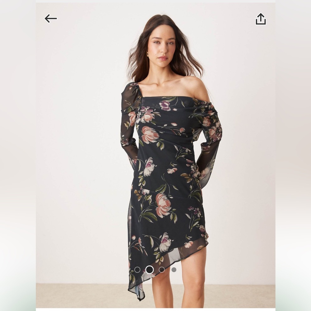 NWT ASOS one shoulder dress